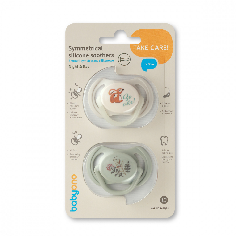 Babyono Set 2 Suzete Simetrice 6-18 Luni - imagine 10