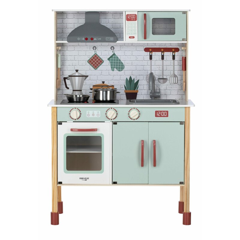 Free2Play Bucătărie Lemn Copii Mini Chef Sunet/Lumină