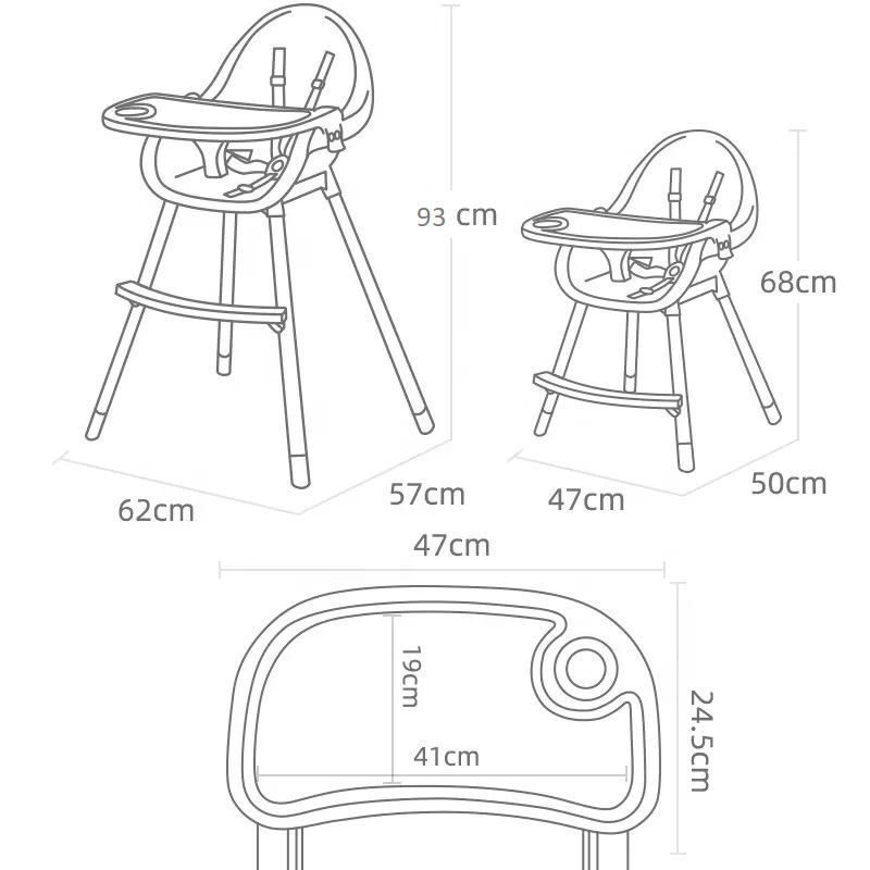 Scaunel Little Mom Nordic Green 2in1 Reglabil - imagine 8