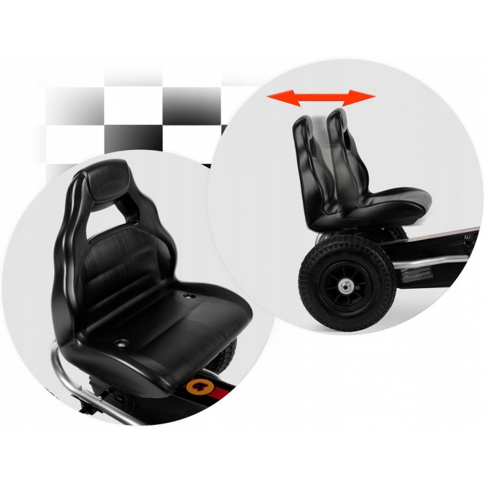 Gokart Ricokids RK-591 Rosu, Pedale si Roti Gonflabile - imagine 2