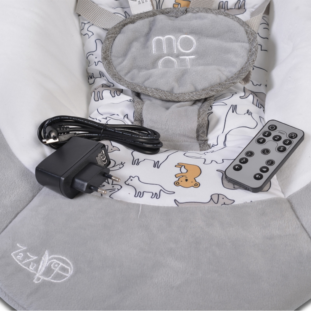 Leagan Electric Zazu Grey Cangaroo cu Telecomanda