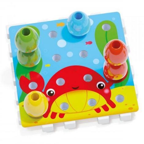 Quercetti Jumbo Peggy Crab | Joc Mozaic Creativ - imagine 2