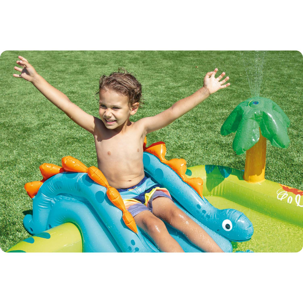 Piscina gonflabila Intex Dinosaur cu tobogan - imagine 4