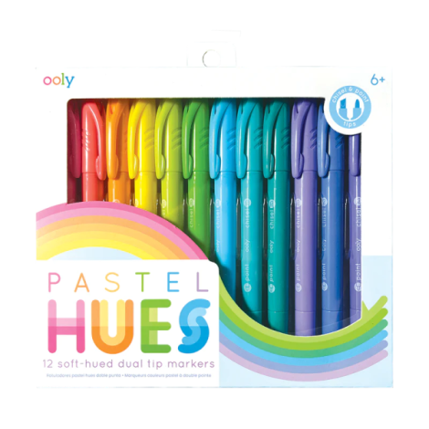Ooly Carioci Pastel cu 2 Vârfuri - Set 12