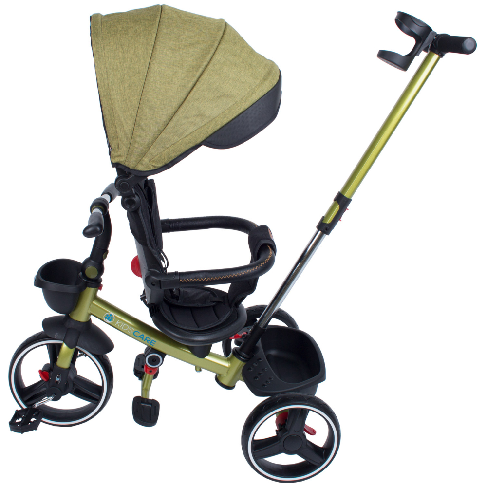Tricicleta KidsCare Impera Kaki Pliabilă cu Scaun Rotativ