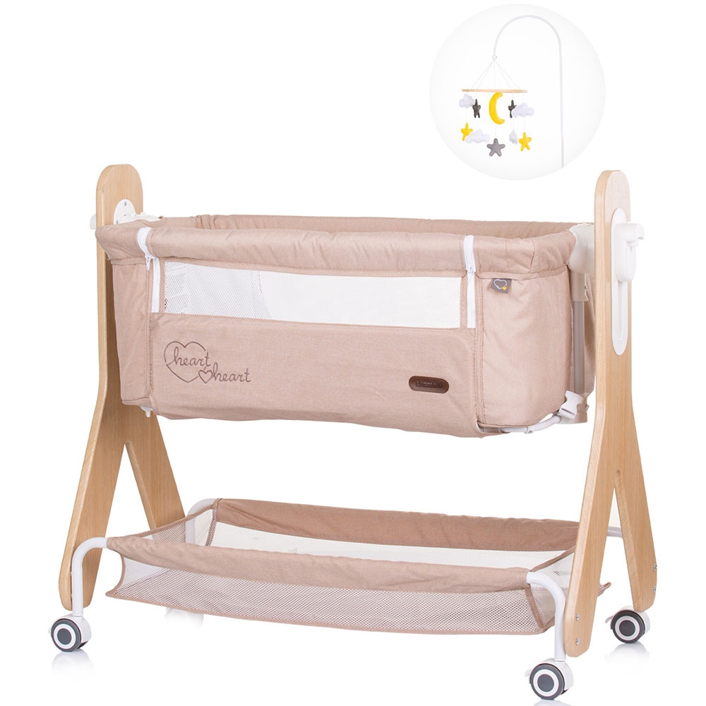 Patut Co-Sleeper Chipolino Heart 2 Heart Sand - imagine 2