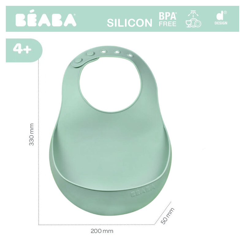 Set 2 Bavete Silicon Beaba Light MistSage - imagine 2