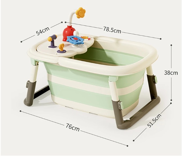 Cădiță Little Mom 3 în 1 Pliabilă cu Masuță - imagine 3