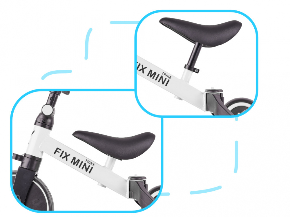 Tricicleta Ikonka 3in1 Trike Fix White, Alba - imagine 4