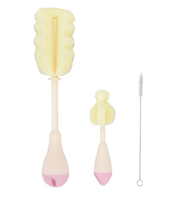 Perie Biberoane 3in1 KikkaBoo Pink