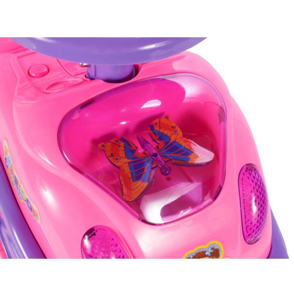 Mașinuță Ride-On Malplay Pink Butterfly, 17 Melodii - imagine 4