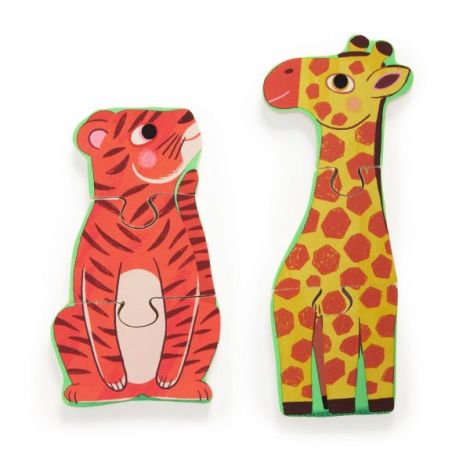 Puzzle Lemn Djeco Coucou Tigru (+18 luni) - imagine 3