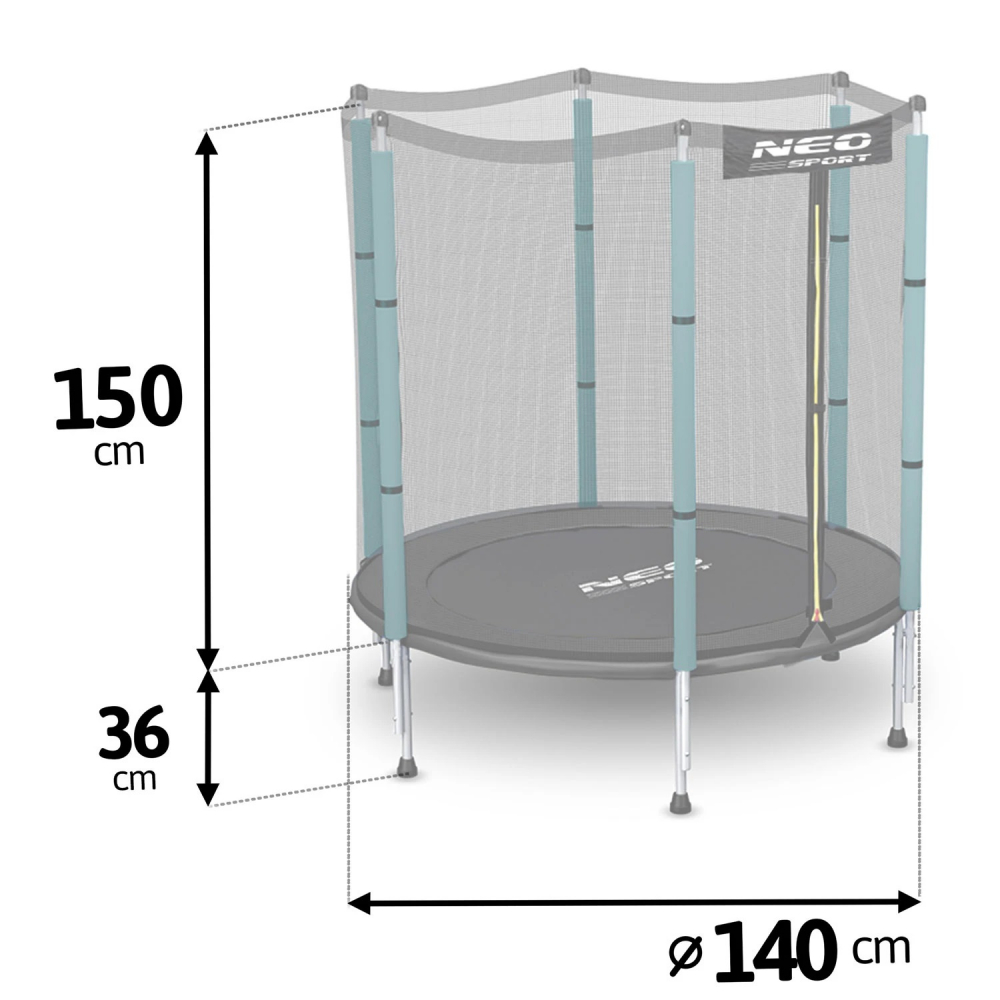 Trambulina Neo-Sport 140 cm cu Plasa - imagine 3