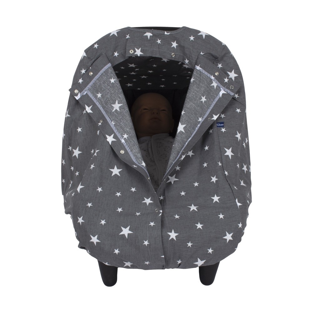 Husa protectie scoica SeviBebe Grey Stars - imagine 3