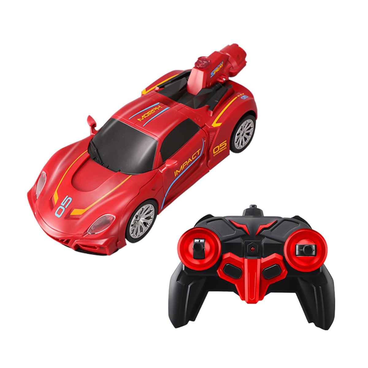 Revolt Robot Racer Rosu, Masinuta Transformabila cu Telecomanda