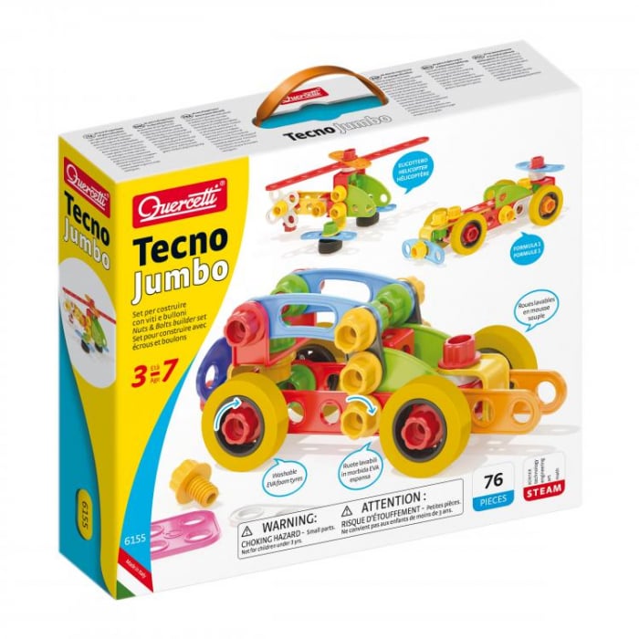 Tehno Jumbo Quercetti - Construiște și Învață Mecanica