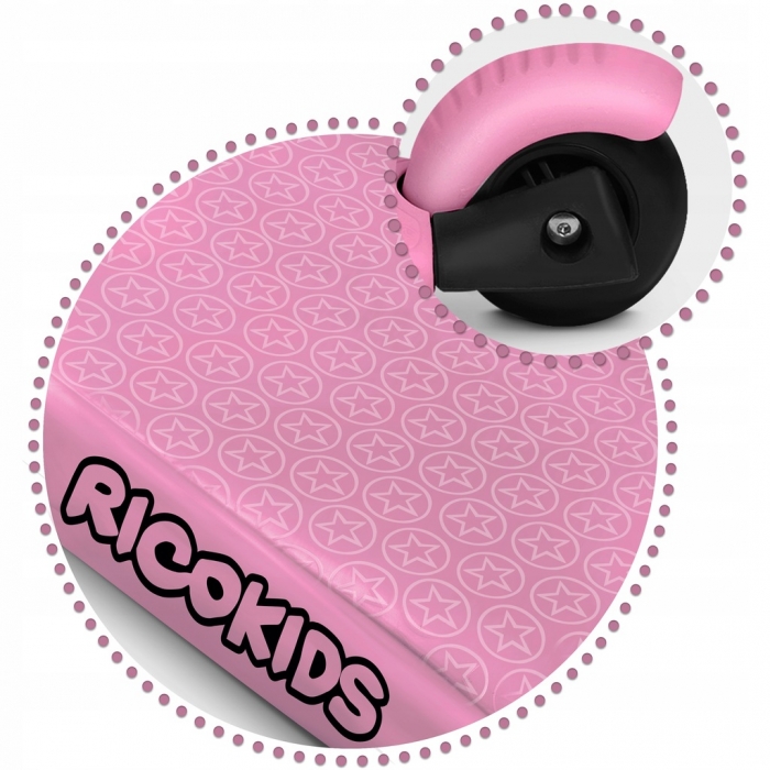 Trotineta 4 in 1 Ricokids Todi Roz cu Maner Parental - imagine 8