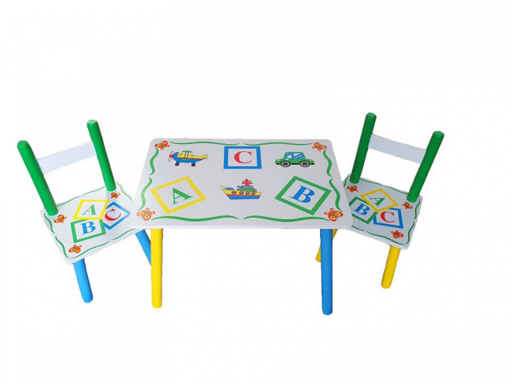 Masuta copii Novokids My first table Alb Verde