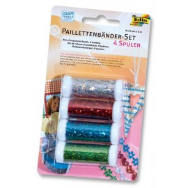 Snur cu Paiete Folia Paper - Set 4 Culori