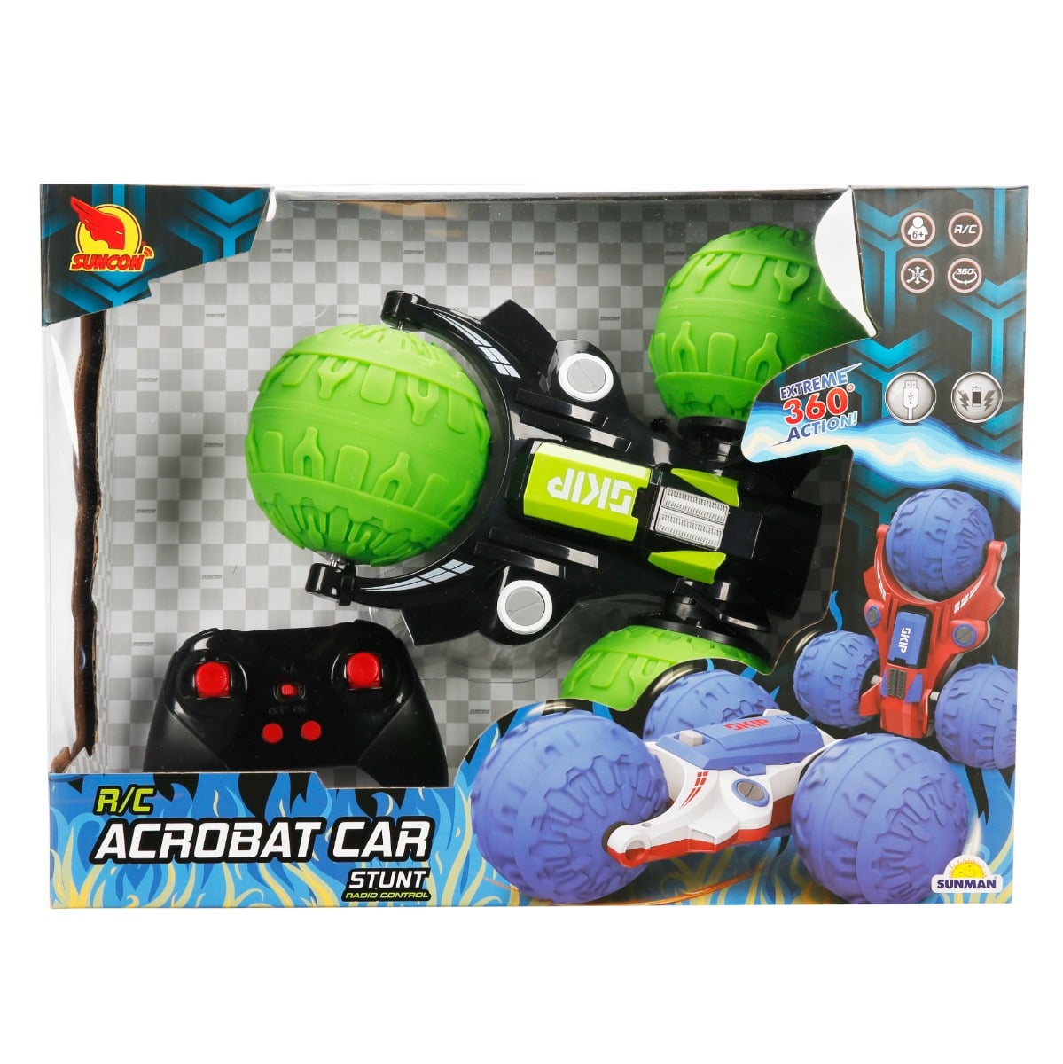 Suncon Acrobat Car 1:12 Masinuta Telecomanda Verde