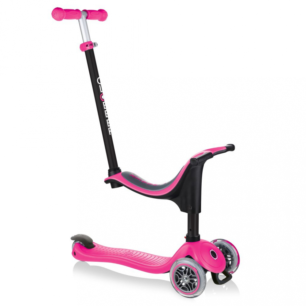 Globber Evo 4 în 1 Roz, Trotinetă Evolutivă cu Ghidon Reglabil - imagine 10