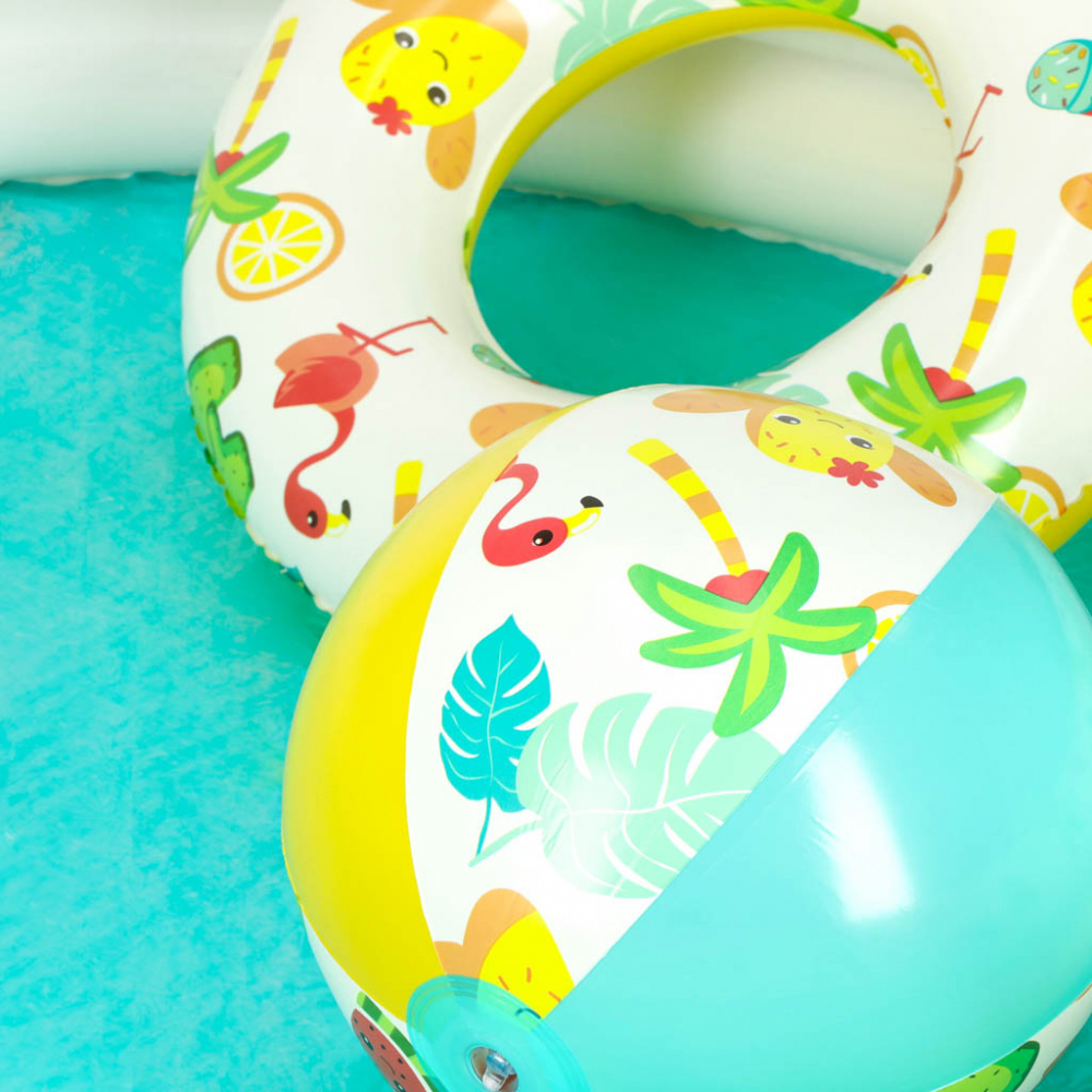 Set Piscină Gonflabilă Bestway Flamingo cu Colac - imagine 3