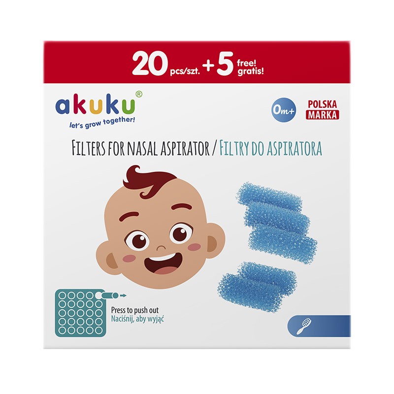 Set 25 filtre aspirator nazal Akuku - imagine 2