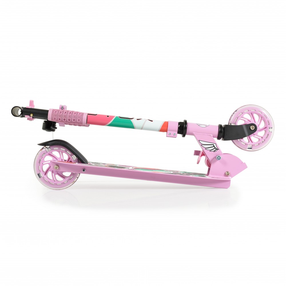 Trotineta Byox Miracle Pink Pliabilă cu Roti LED