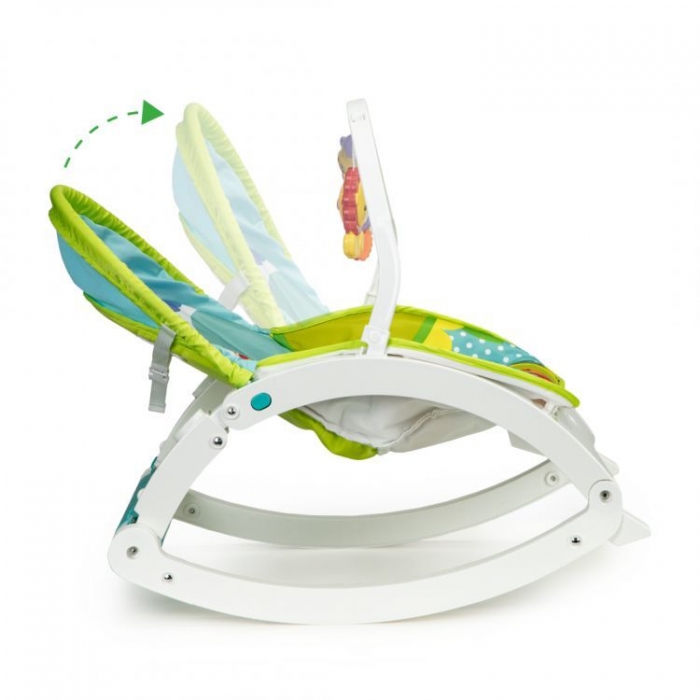Fotoliu Balansoar 3 in 1 Ecotoys cu Vibrații Jungla - imagine 5