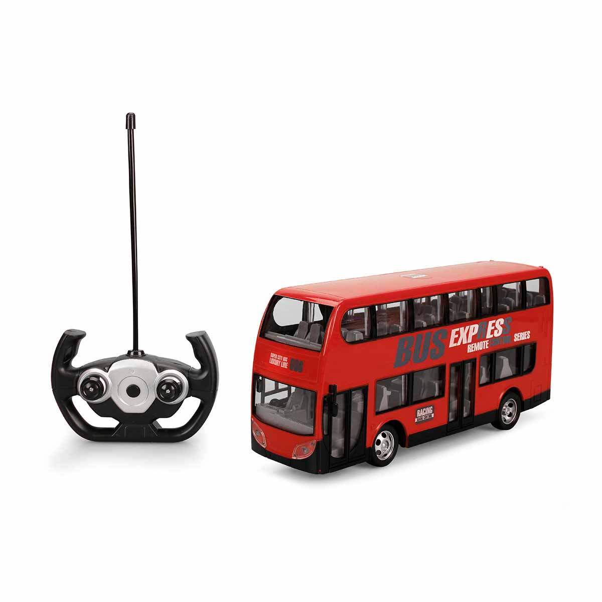 Autobuz Etajat RC Suncon Rosu | Telecomanda inclusa