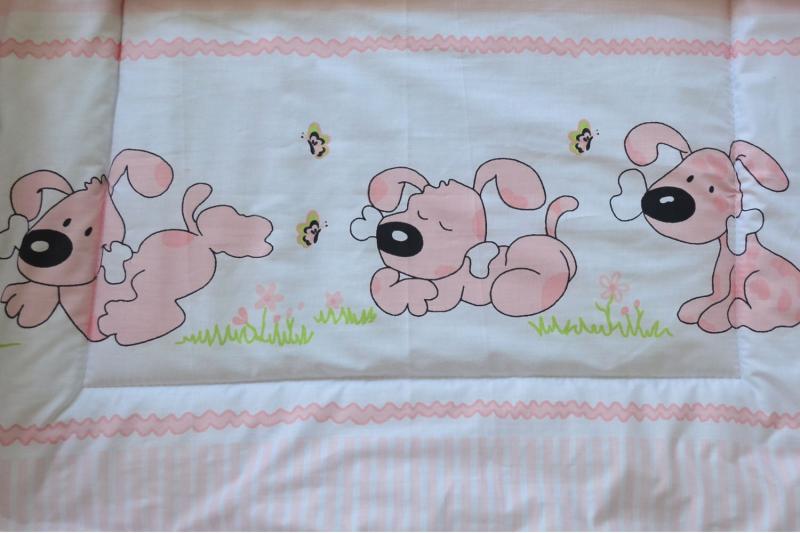 Lenjerie Patut Puppy Roz, 5 Piese, Nichiduta - imagine 2