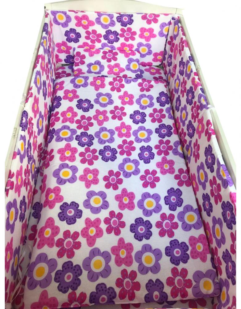 Set Lenjerie Patut 5 Piese Floricele | Croitoria Noastra