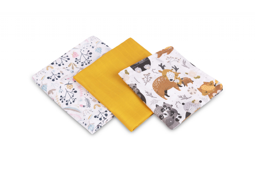 Set 3 piese muselina Sensillo Trio Forest - EG-0104 - imagine 4