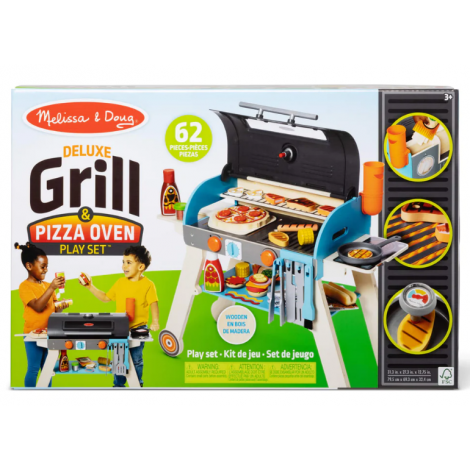 Set Bucătărie Grill Pizza Melissa & Doug Lemn - imagine 8