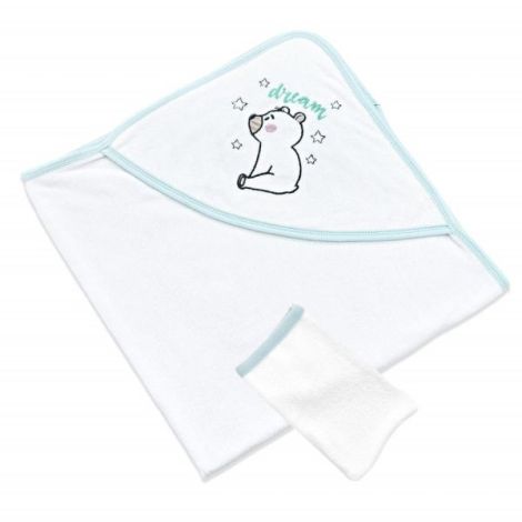 Set Baie Bebe BabyJem Gri | Prosop+Manușă - imagine 2