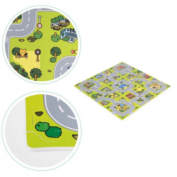 Salteluta joaca Ecotoys 90x90cm sigura pentru copii - imagine 4