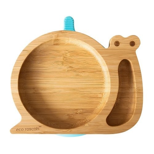 Farfurie Bambus Melc Albastru Eco Rascals