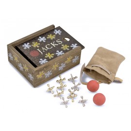 Melissa&Doug Jacks - Joc Clasic în Cutie Lemn