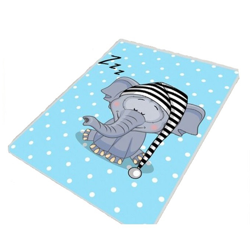 Covor Antiderapant Copii Elephant Sleep 150x200 cm Chilai - imagine 4
