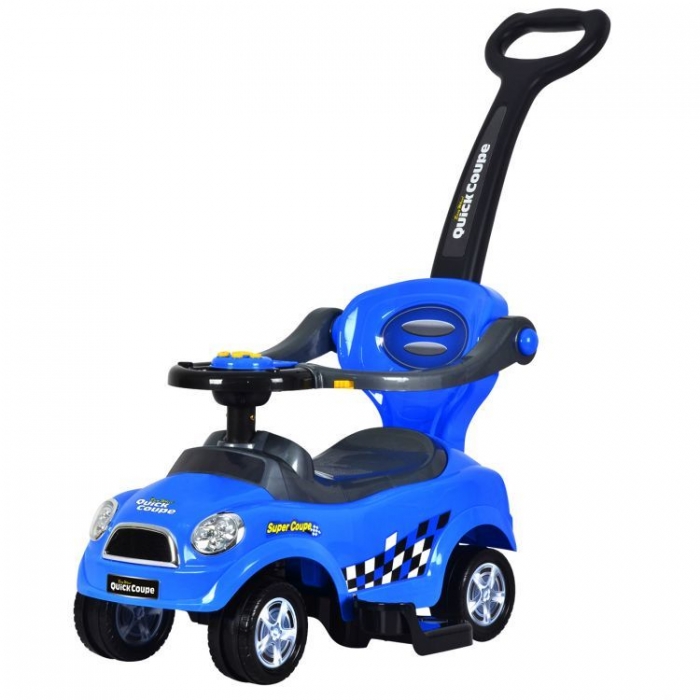Mașinuță Ecotoys Mini Cooper Albastru cu Mâner - imagine 7