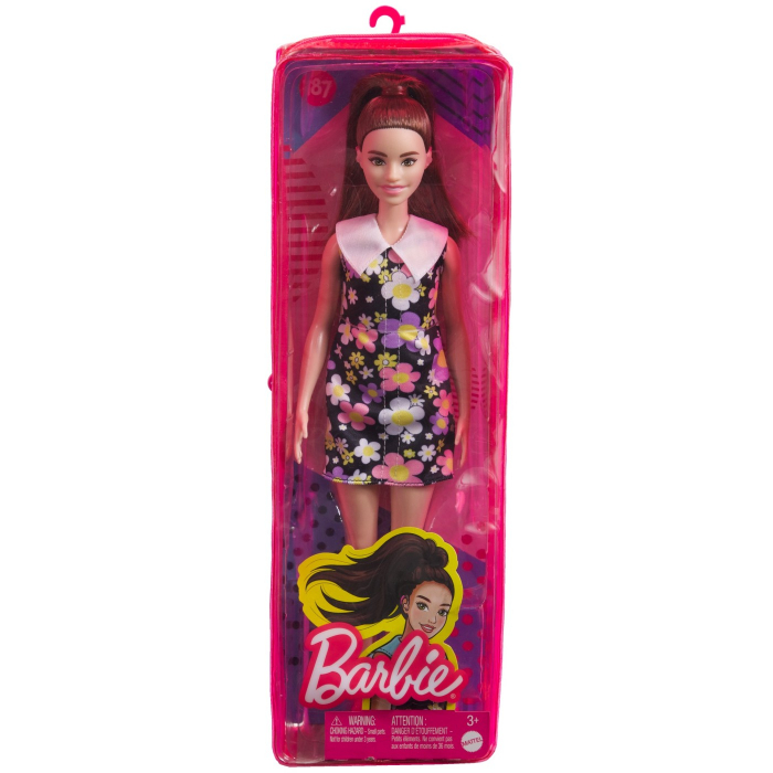 Barbie Fashionista Satena cu Rochie Florală