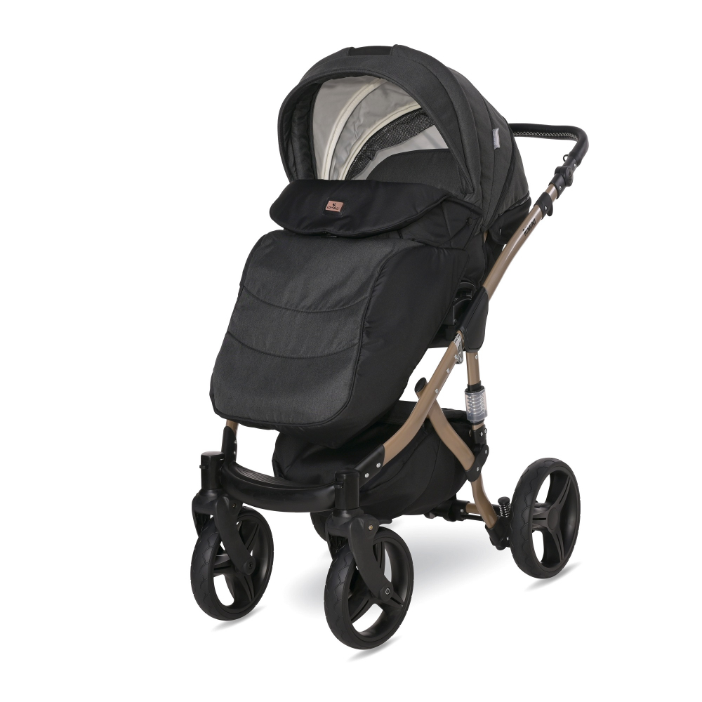 Carucior 2 in 1 Lorelli Rimini Premium Black - imagine 2