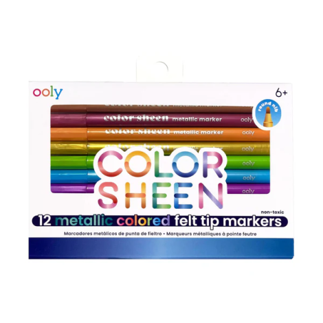 Carioci Metalice Ooly Color Sheen, 12 Culori