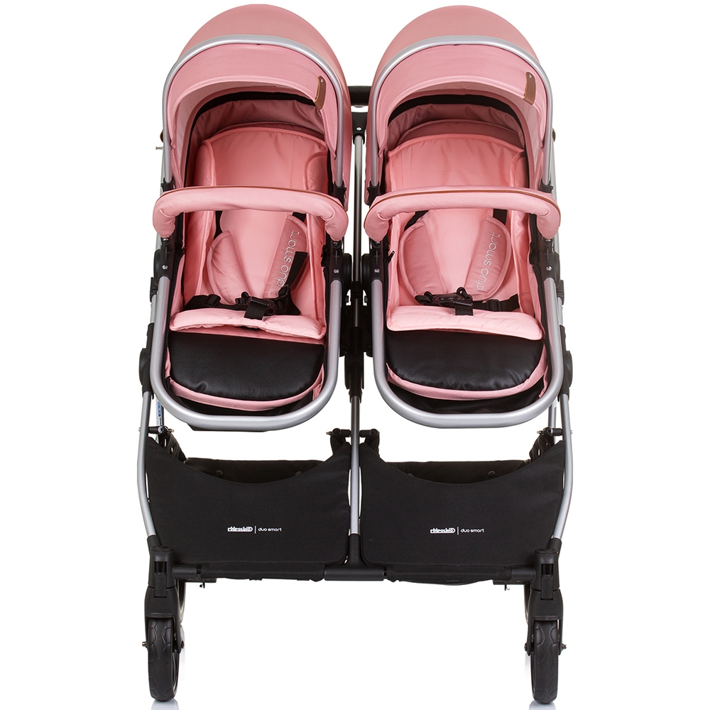 Carucior Gemeni Chipolino Duo Smart 2 in 1, Flamingo - imagine 8