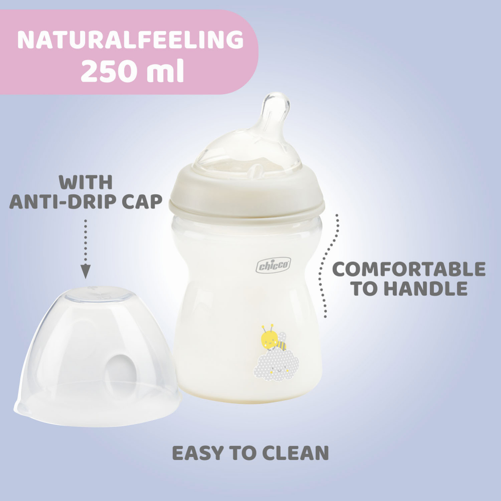 Biberon Chicco Natural Feeling 250ml, 2luni+, Fără BPA