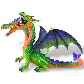 Dragon Verde cu 2 Capete Bullyland | Figurină 13 cm