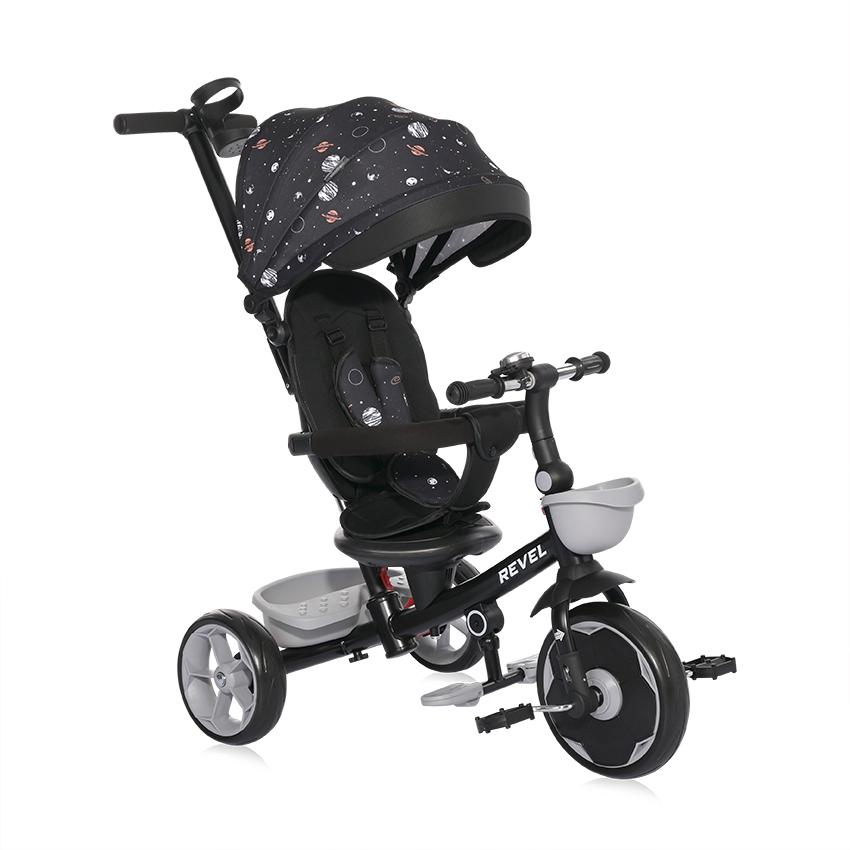 Tricicleta Lorelli Revel Black Cosmos, Scaun Rotativ 360° - imagine 6