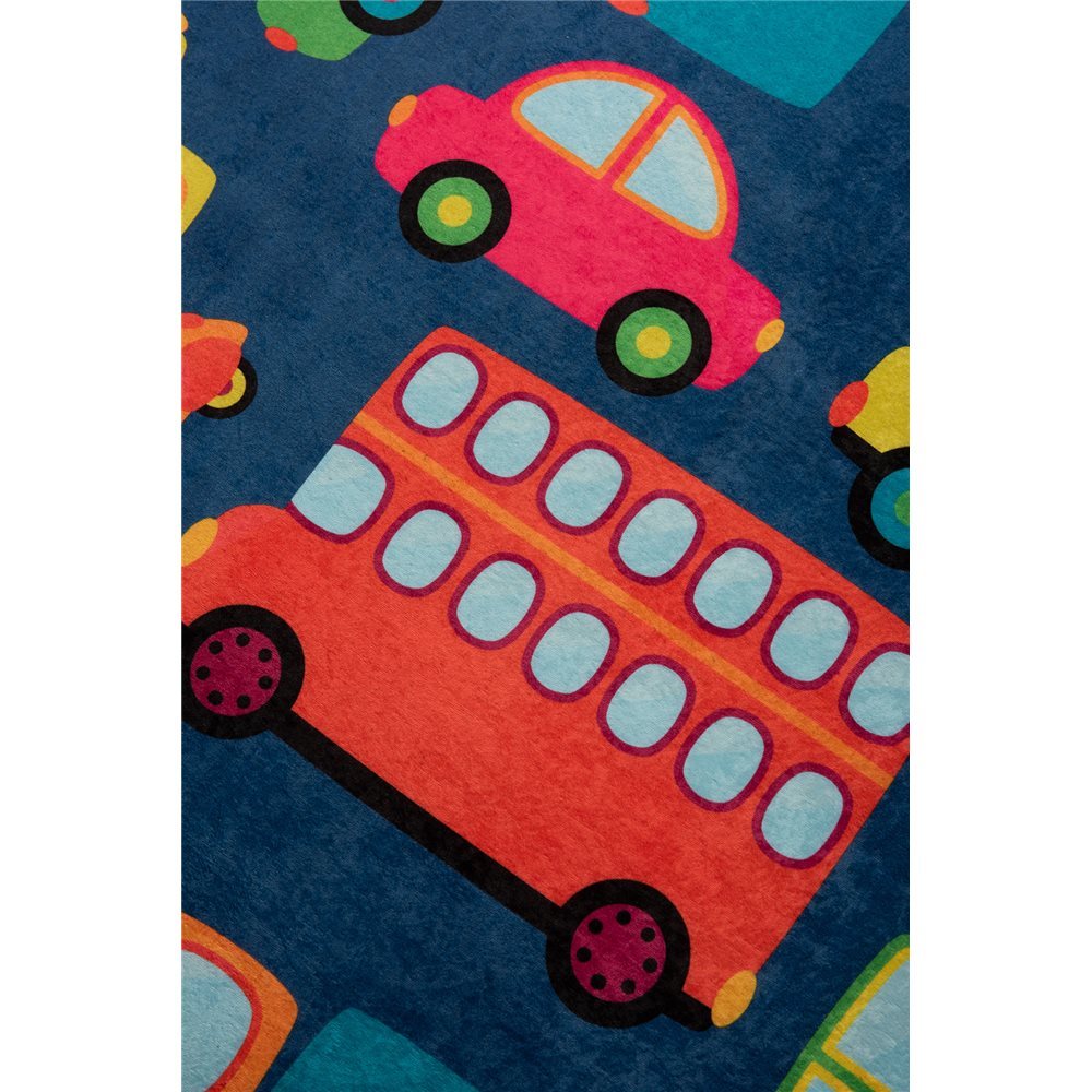 Covor Antiderapant Kids Cars Blue Chilai Home - imagine 3
