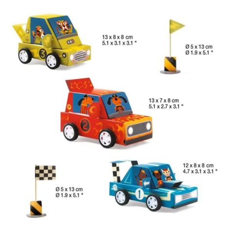 Djeco Joc creativ DIY Grand Prix | Mașini de curse - imagine 5