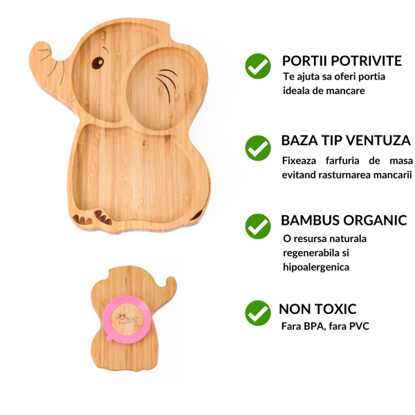 Set Bambus Diversificare Oaki Elefant Albastru - imagine 6